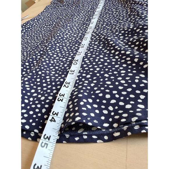 Altar'd State Navy Blue White Polka Dot Flutter Sleeve Mini Dress Sweetheart - Picture 4 of 5